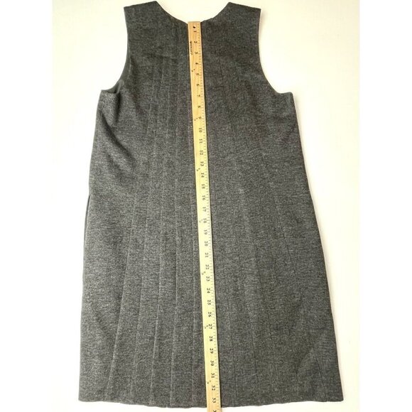 ROBERT RODRIGUEZ Womens MEDIUM Charcoal Sleeveless Seamed A-Line Knit DRESS - Picture 4 of 6